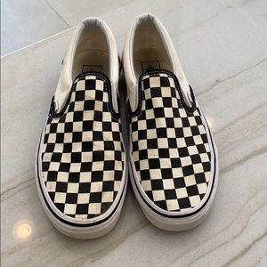 Vans black and white checkered shoes MEN & WOMEN